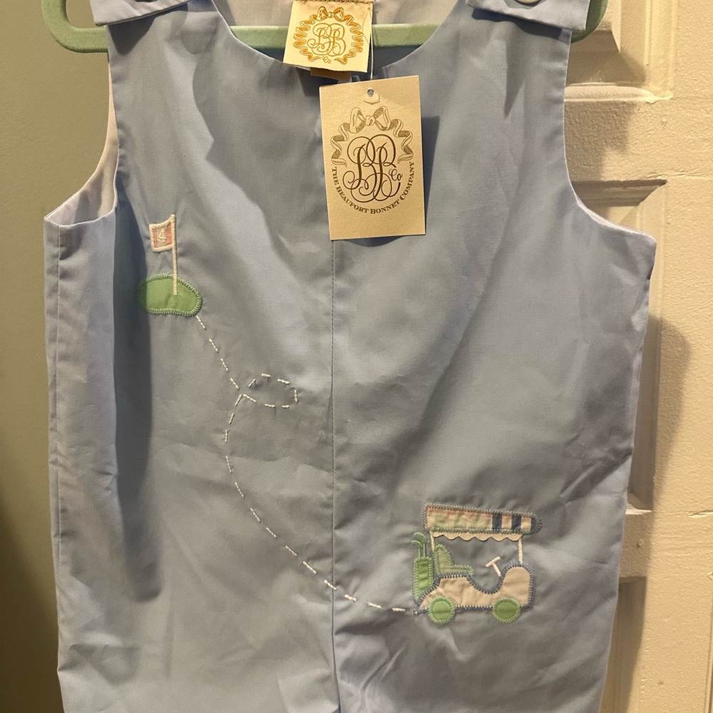 The Beaufort Bonnet Company Light Blue Golf-Themed One Piece